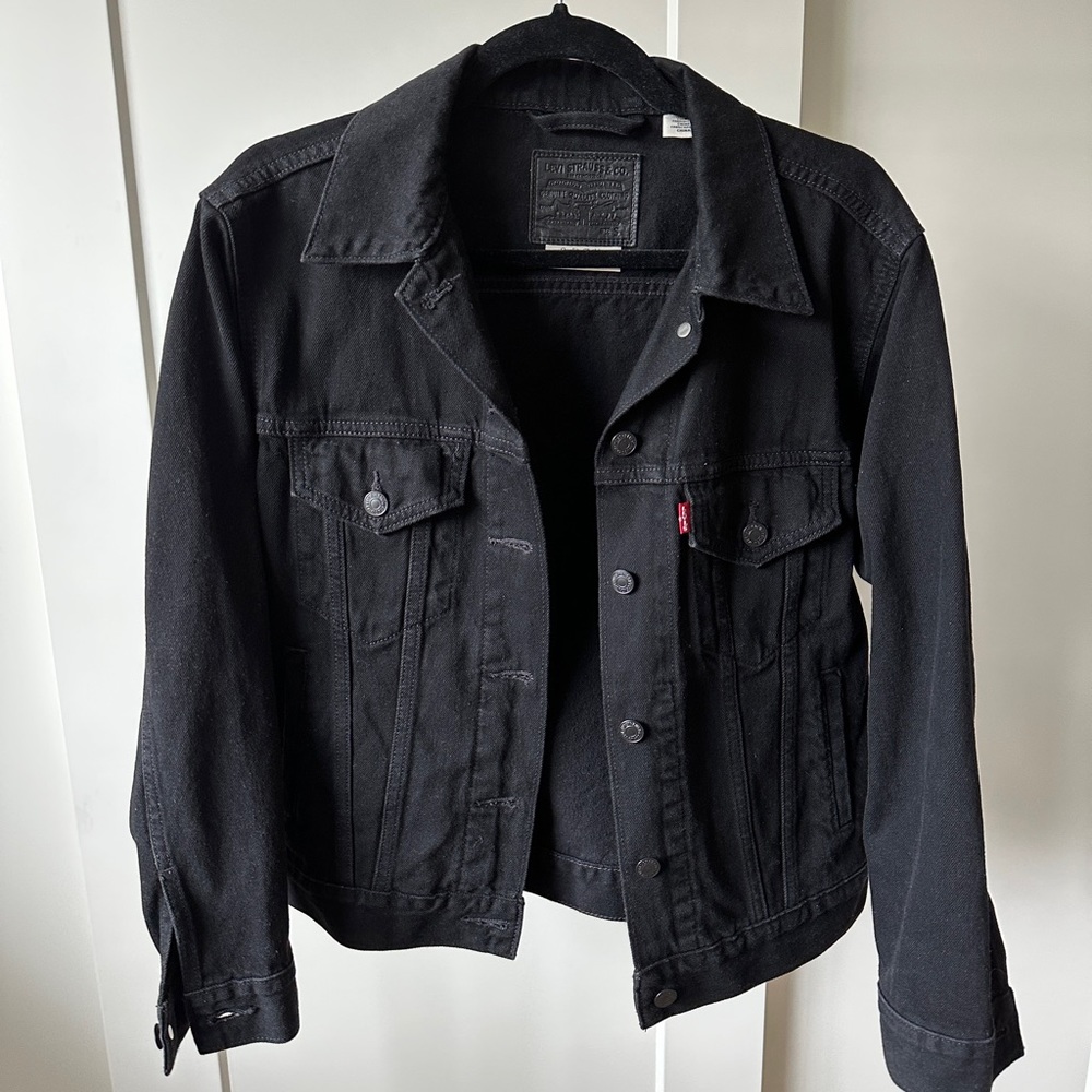 Levi’s Ex Boyfriend Trucker Denim Black Jacket - Small